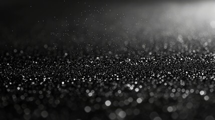 Mesmerizing Monochrome Sparkles: An Ethereal Glimmer of Stardust Against a Shadowy Backdrop