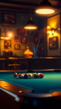 A pool table with a lot of balls on it