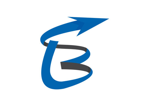 logo leader  de fl&egrave;che en forme de lette B
