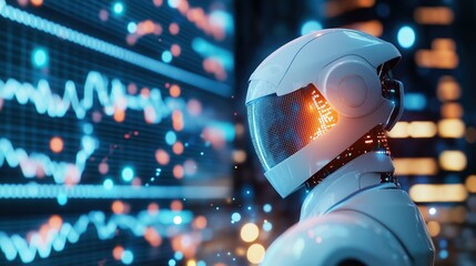 Futuristic digital dashboard with holographic display showcasing real time financial market trends and advanced analytics for informed investment decisions  High tech interface with graphs charts