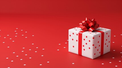 Obraz premium 3D Rendering of Floating Christmas Gift Box