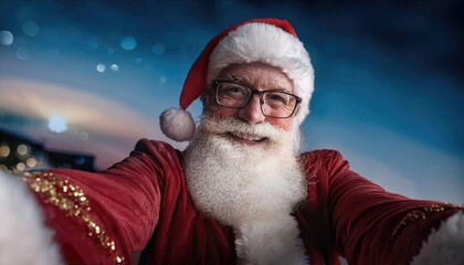 Santa Claus taking selfie