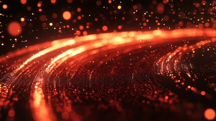 Glowing Waves of Luminous Particles in Vibrant Hues