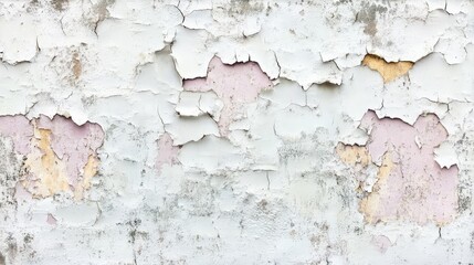 Naklejka premium Cracked and Peeling Paint on Weathered Wall Surface