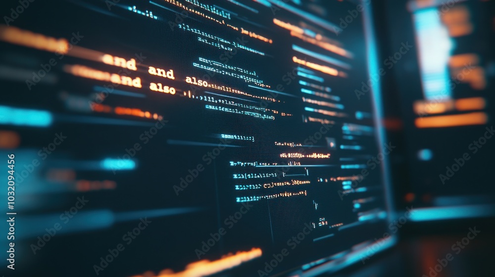 Poster code on a computer screen