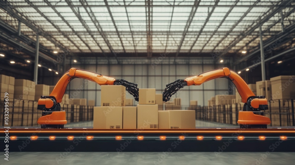 Poster automated warehouse robots