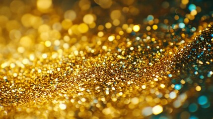 Dazzling Golden Glitter Explosion