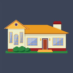 home building in flat vector design