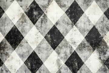 A textured, black and white checkered design with a grunge effect for various uses
