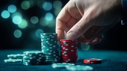 Blackjack Strategy and Financial Analysis, exploring the intersection of gambling and economic decision-making in a dynamic visual format