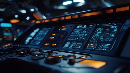 Naklejka premium Futuristic Control Panel