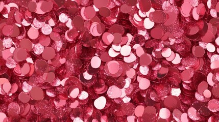 Shimmering Crimson Confetti: A Vibrant Celebration of Color