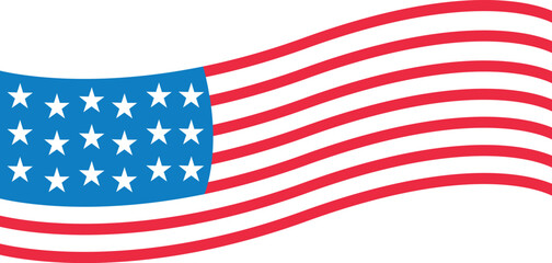 USA red white blue color flag embedded art illustration graphics for printing on 4th of july american independence day clothing items.