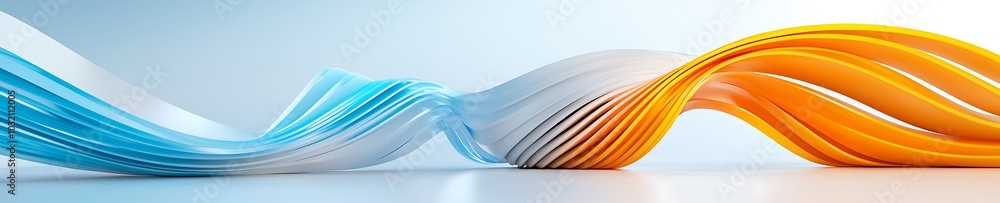 Poster colorful abstract wave design showcasing smooth curves and dynamic movement. ideal for backgrounds, 