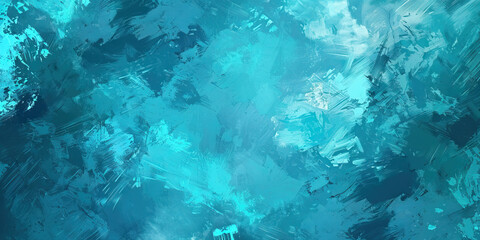 A vibrant turquoise hue fills an abstract painting, inspiring a sense of calm and serenity in patients.