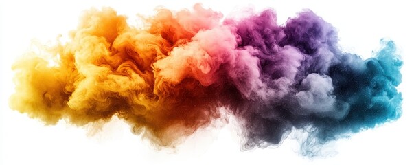 Fototapeta premium Vibrant Abstract Colorful Cloud Display in Anime Style