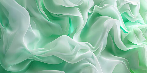 Fototapeta premium A cool, refreshing shade of mint green dominates an abstract artwork, signifying fresh starts and new beginnings for patients.