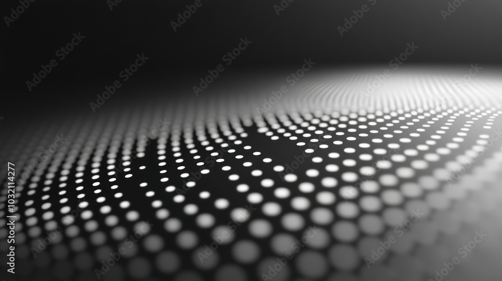Aufkleber uniform arrangement of small dots in a straight line, emphasizing symmetry and pattern, minimalist d