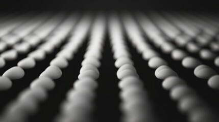 Obraz premium Linear Arrangement of Uniform Dots, a series of small identical circles aligned in a straight path, creating a minimalist visual impact