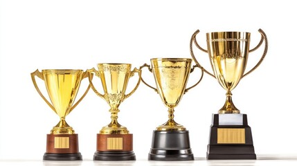 Fototapeta premium Golden Trophies Representing Sports Achievement and Victory Generative AI