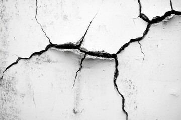 Old cracked wall in black and white
