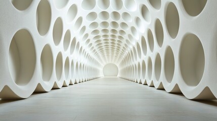Obraz premium Symmetrical Arrangement of Empty Circles, a series of uniform small circles aligned in a precise, orderly fashion, creating a minimalist visual impact