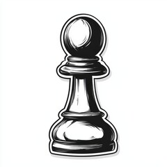 Illustrated Chess Pawn Vector