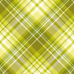 Seamless pattern in magical green, light yellow and white colors for plaid, fabric, textile, clothes, tablecloth and other things. Vector image. 2