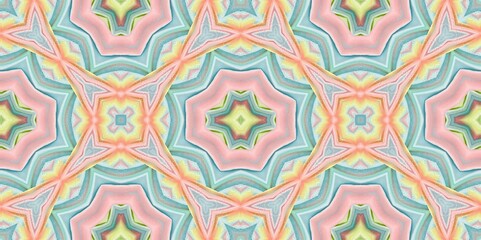 Abstract Kaleidoscope Geometry Psychedelic Art Pattern Background Wallpaper