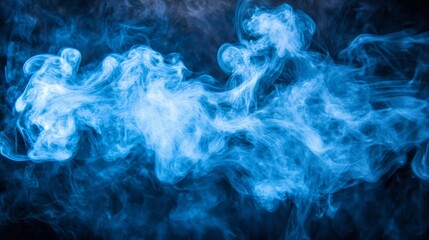Obraz premium Captivating Smoke Swirls in Mesmerizing Blue Hues