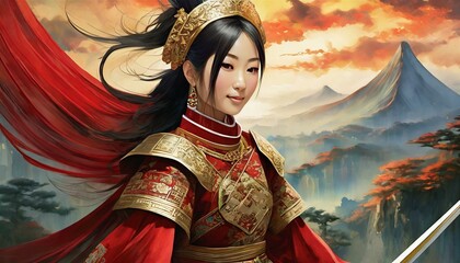 Samurai Warriors in Epic Poses and Dramatic Lighting