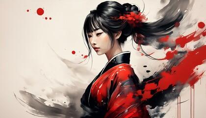Samurai Warriors in Epic Poses and Dramatic Lighting