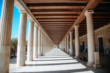 Obraz premium Sunny day in ancient Athens, Greece