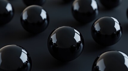 Shiny Black Spheres