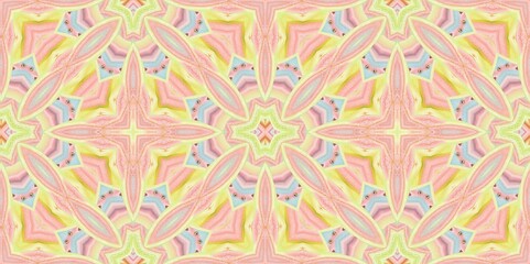 Abstract Kaleidoscope Geometry Psychedelic Art Pattern Background Wallpaper