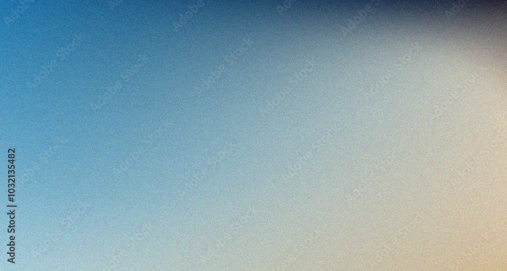 Wall mural sky blue, cyan and soft white gradient color background with grain texture for design