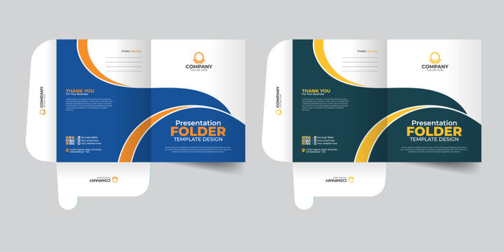 Modern and creative Stationery template creative file folder design
