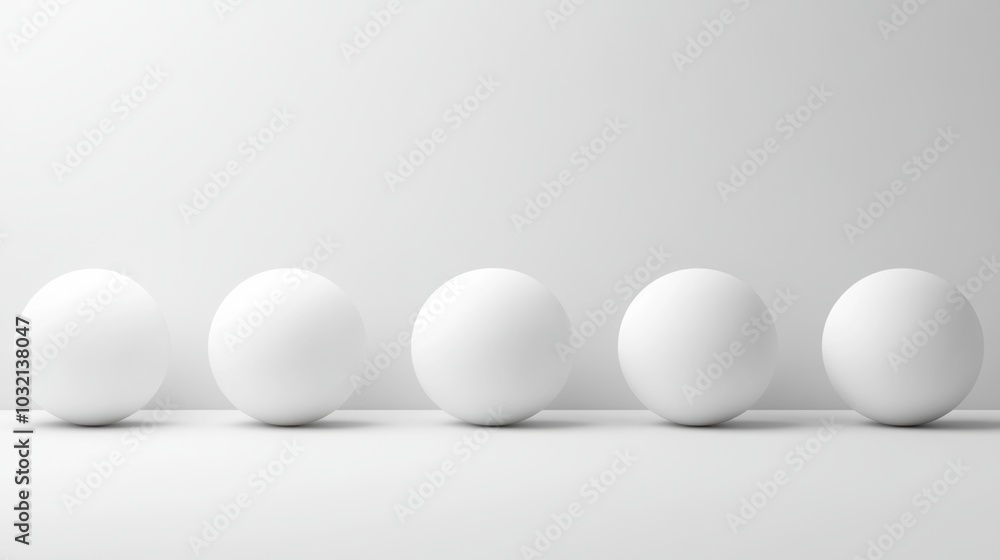 Poster monochrome harmony, a minimalist composition featuring a seamless row of identical soft circles, evo