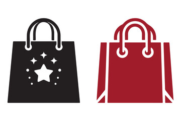 Minimalist Shopping Bag Symbol Vector Illustration