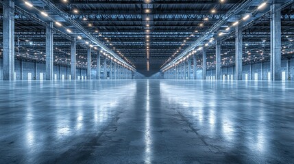 Wide view of organized pallets