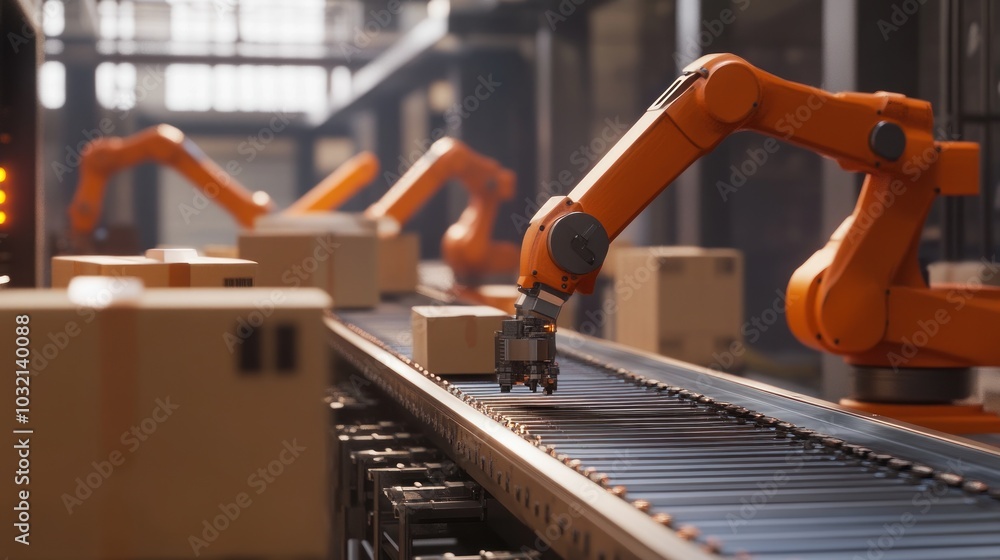 Poster automated warehouse: robotics in action