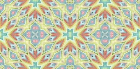 Abstract Kaleidoscope Geometry Psychedelic Art Pattern Background Wallpaper