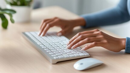 Hands Typing on a Keyboard
