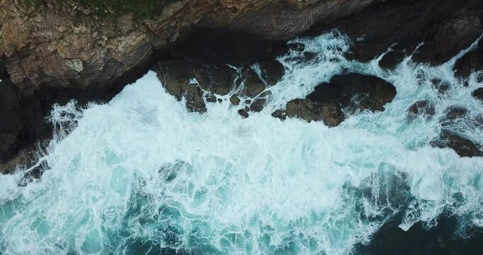 Drone flight over Punta Cometa viewpoint, southernmost point of Oaxaca, Mexico