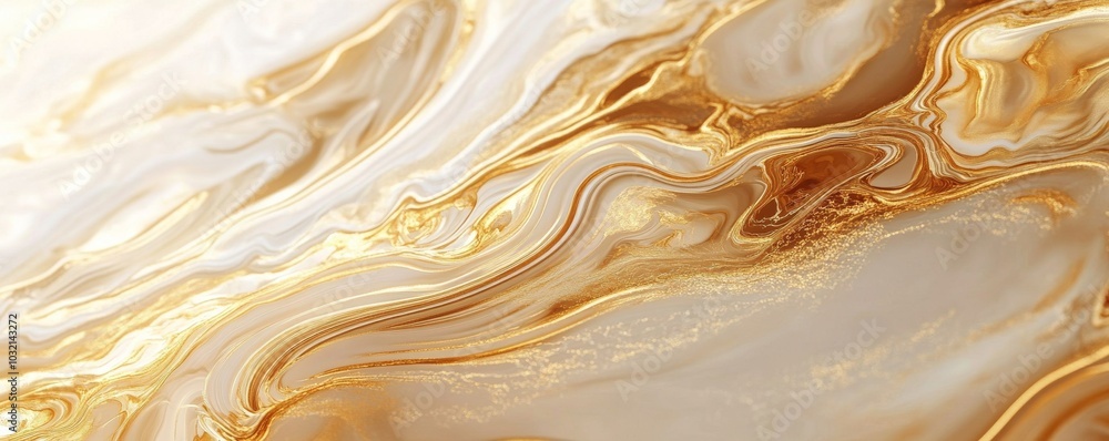 Poster abstract golden liquid marble background with dynamic waves, perfect for creating elegant designs an