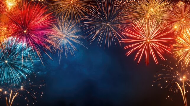 Global Celebration of New Year's Eve Fireworks Display