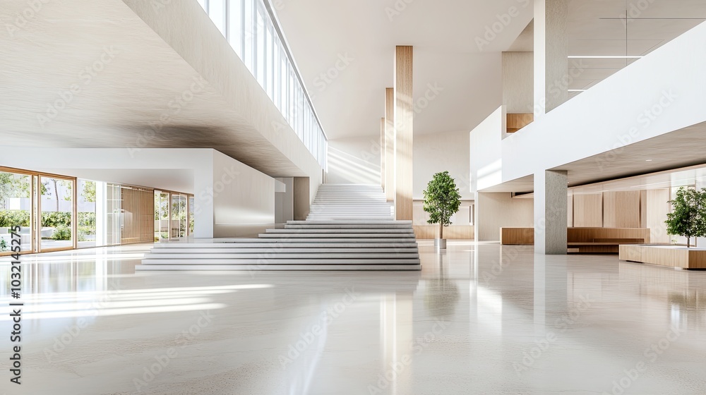 Poster modern open floor design layout showcase