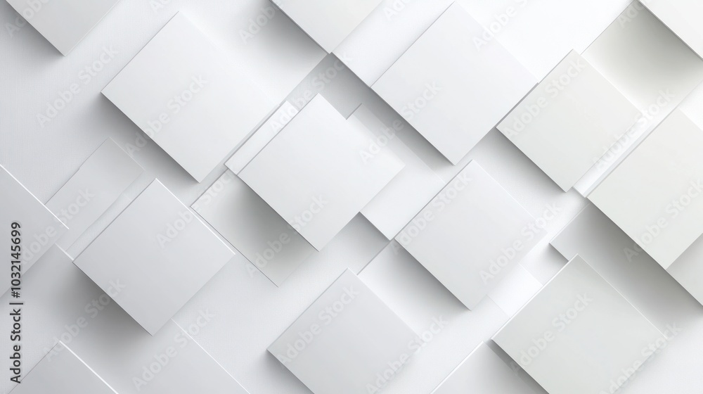 Aufkleber white square pattern abstract background