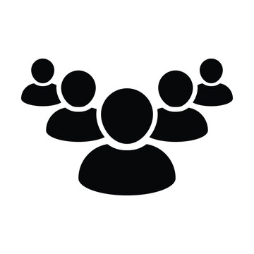 recommend clip art: People icon vector group of persons symbol avatar for business management team in glyph pictogram illustration