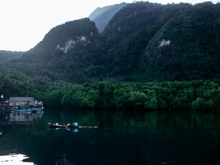 Beautiful mountain view with sea